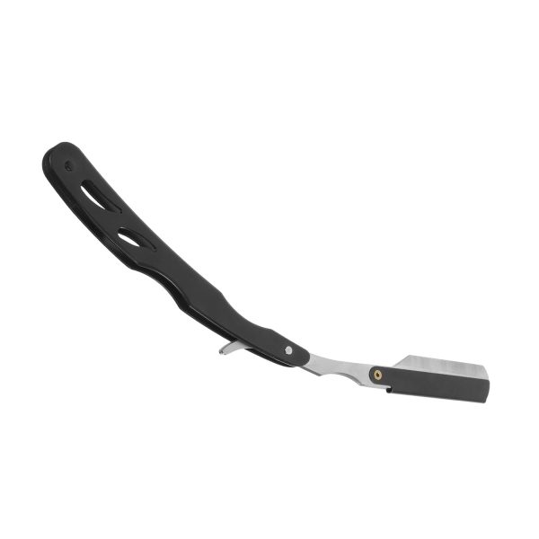 Vintage Stainless Steel Manual Beard Trimmer Razor Holder Single Blade Shaving Razor for Men Home Use and Eyebrow Grooming Comfortable Handle