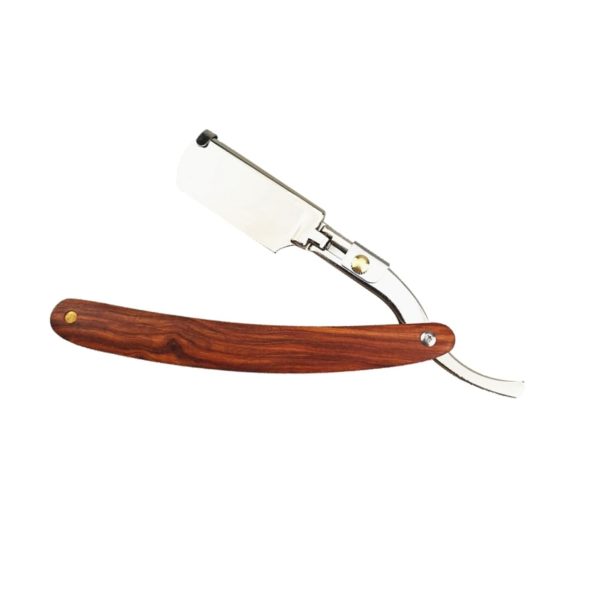 Vintage Style Metal Shaving Razor Wooden Handle Manual Razor for Men Barber Shop Home Use Safe Easy to Change Heads