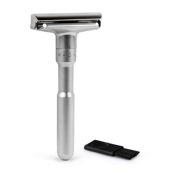 Adjustable Double Edge Classic Safety Razor (1 Razor & 5 pcs Titanium Coated Blades)