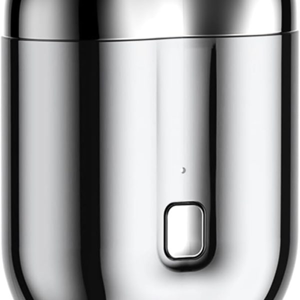 New Model Mini Dual-Head Electric Shaver, Upgrade Pocket Shaver, Washable Double Head Razor, USB Mini Portable Razor, Rechargeable Waterproof Compact (Four Color) (Sliver)