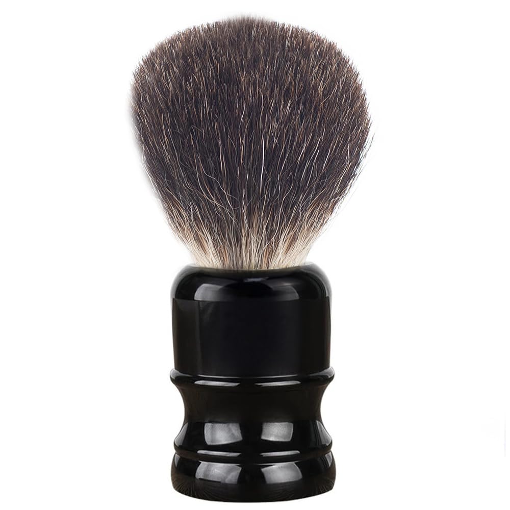 Shaving Brush for Men, 100% Pure Badger Shaving Brushes with Black Resin Handle