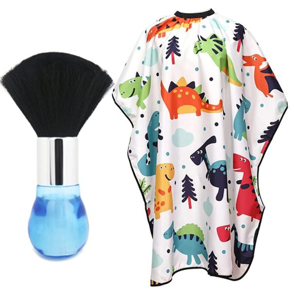 Barber Neck Duster Brush Wood Handle with Hook for Hair Cutting… (blue)