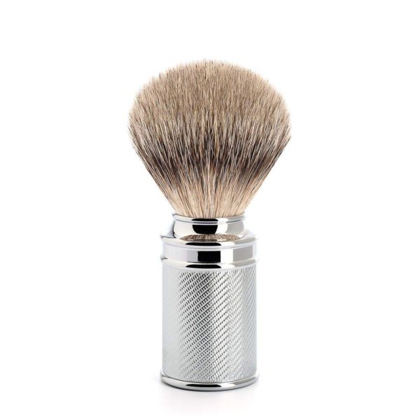 Traditional Silvertip Badger Shaving Brush | Chrome Plated Stainless Steel Handle | Luxury Shave Accessory for Men