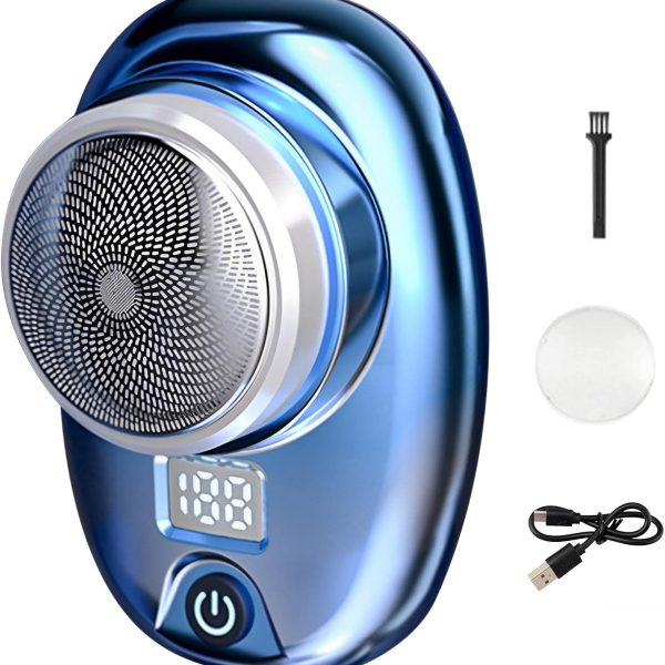 New Upgrade Mini Electric Razor, Electric Shaver, Pocket Size Portable USB Rechargeable Waterproof Shavers Easy One-Button Use Suitable for Men