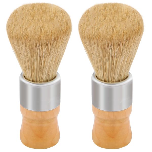 Shaving Brush, Nature Bristle Shave Brush, Luxury Shaving Brushes for Men as Gift for Father Boyfriend Husband (2 pcs Gift Box)