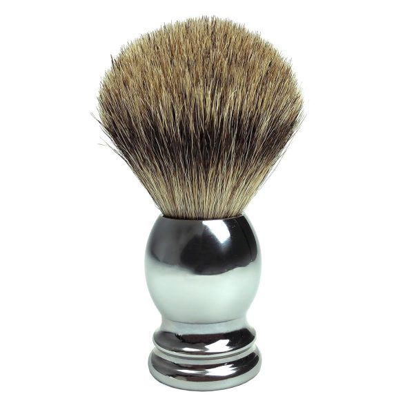 Badger Shaving Brush with Metal Handle Durable Shaving Brushes for Men Handmade Traditional Wet Shaving Cream Brush (Fine Badger)